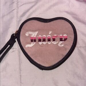 Juicy Couture Heart-Shaped Beige Wristlet